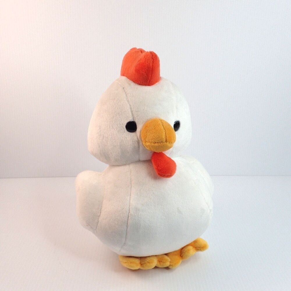 Bellzi Heni the White Chicken Hen Plush 12" Stuffed Animal Doll